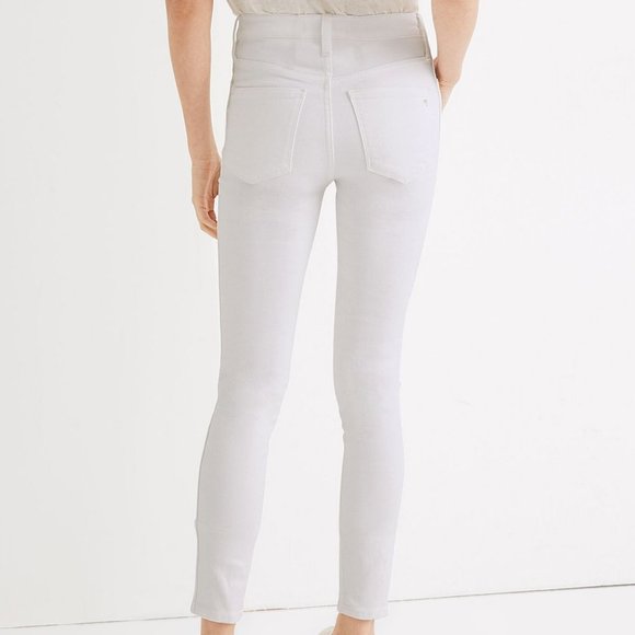 Madewell White High-Waist Skinny Crop Jeans - 27 - Picture 2 of 7